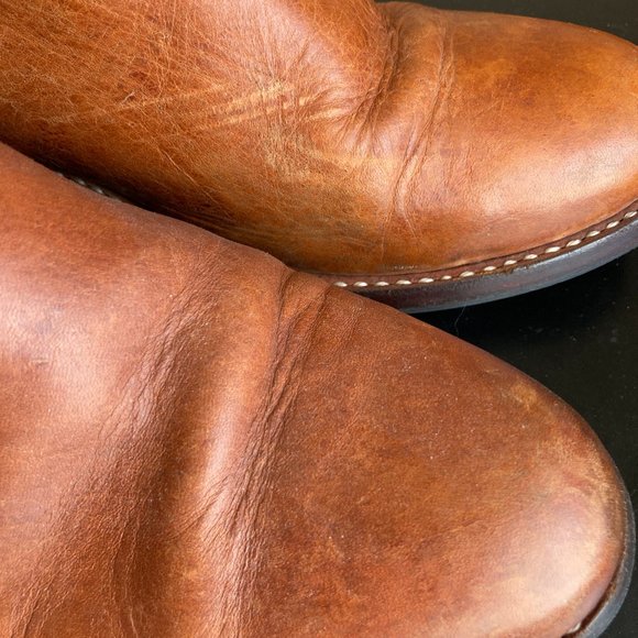 Polished Leather and Handwoven textile Ankle Boot - Picture 7 of 15